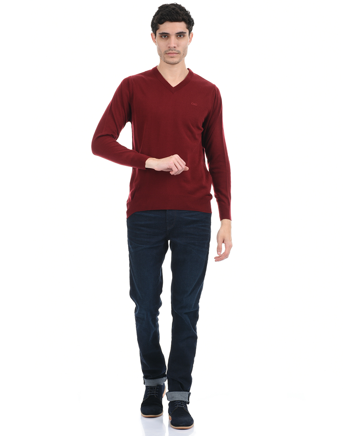 Cloak & Decker by Monte Carlo Men Maroon Pullover